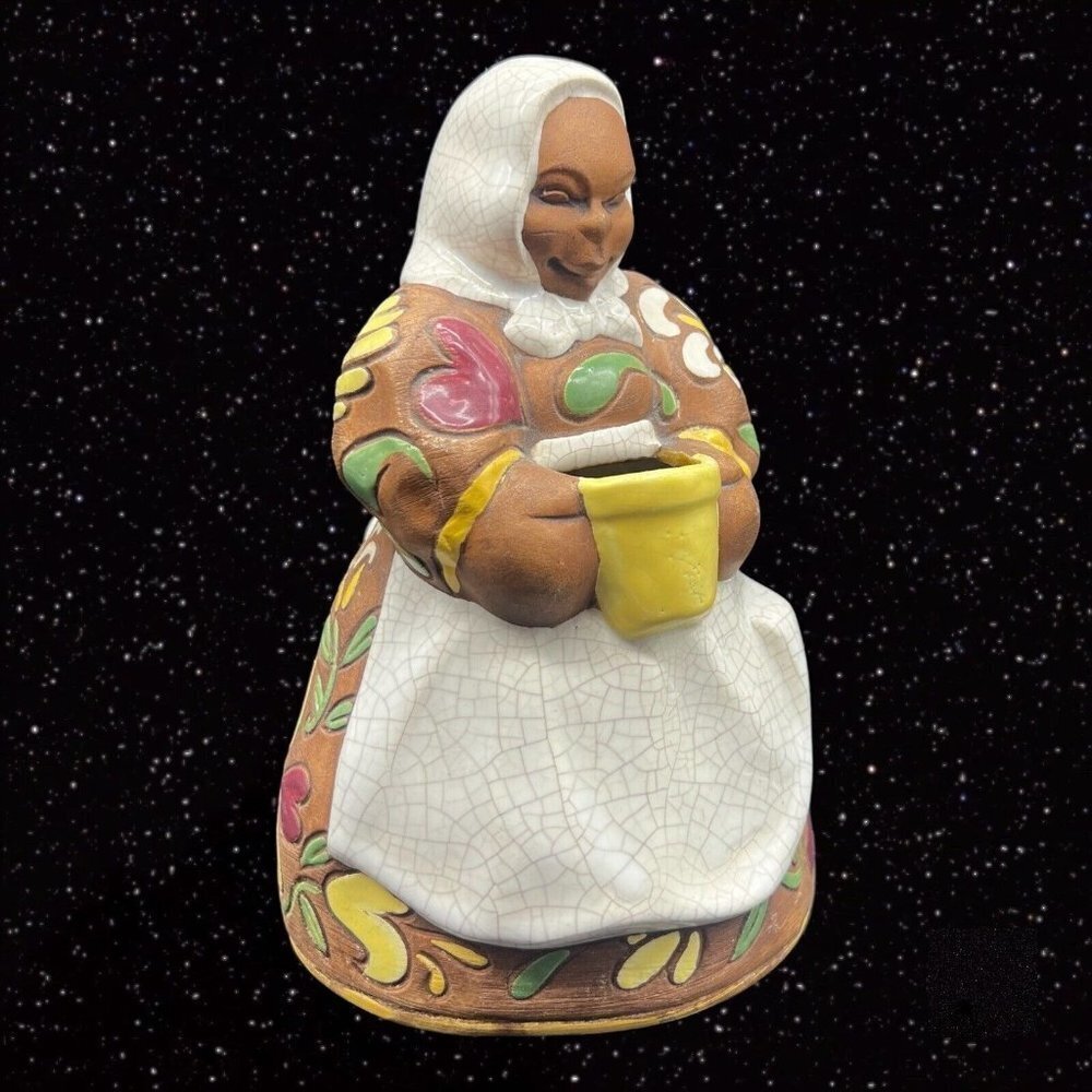 Brayton Laguna Peruvian Woman Figurine Rare Vintage Vase Pottery 1940's‎ 7”T 4”W